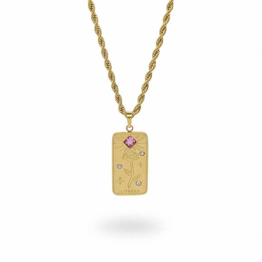 red lovers flower collier