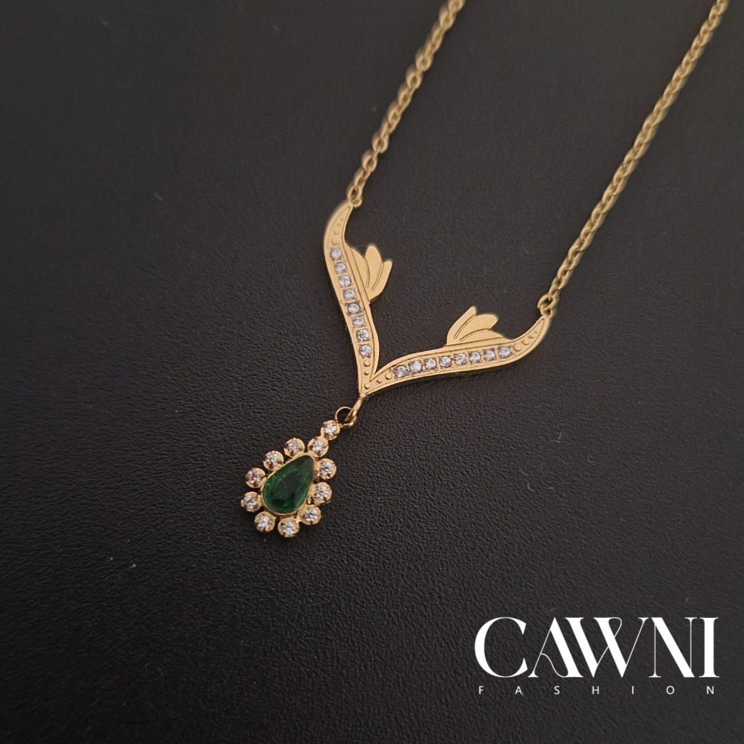 CAWNIfashion - Emerald Teardrop