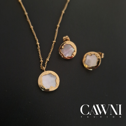 Ensemble Sun and Moon ( collier double face ) + les boucles