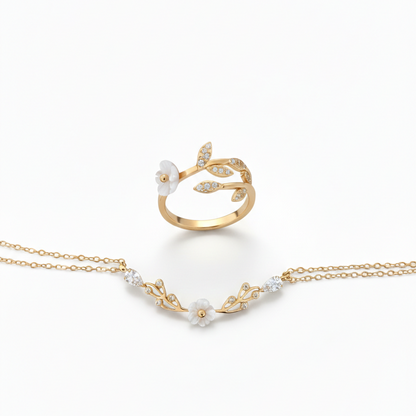 ens flower v2 ( gourmette + bague ajustable)