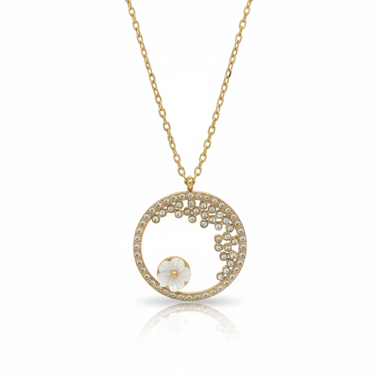 collier round flower
