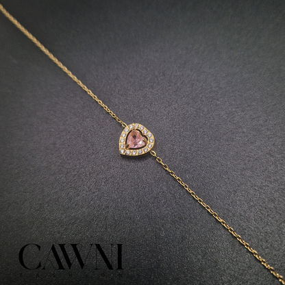 ens rose heart collier + gourmette