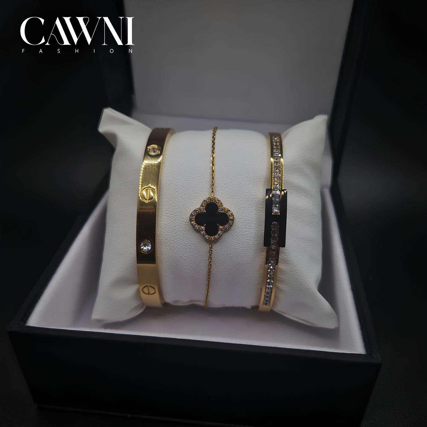 ens CartLeaf 3 bracelets Gold avec la boite