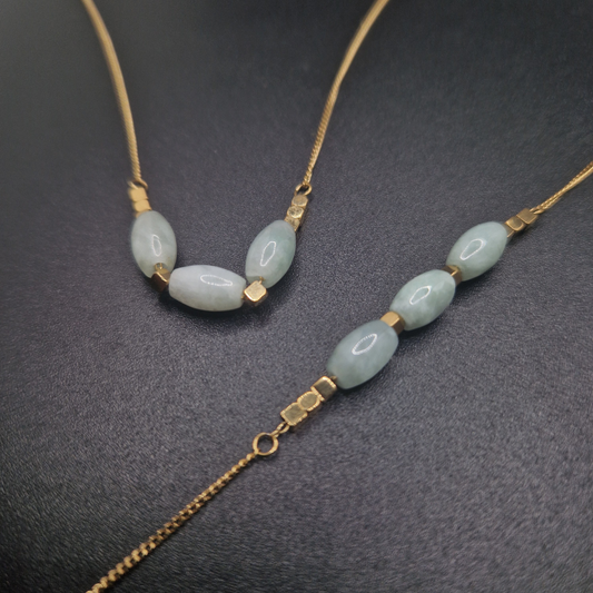 Ens Emerald Mist (collier + gourmette)