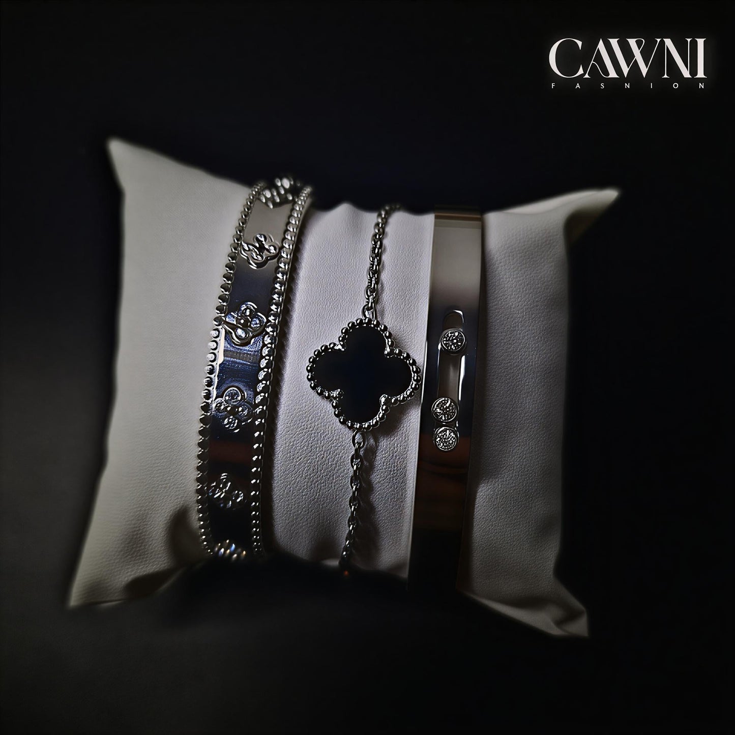 ens MissCleaf 3 bracelets silver avec la boite