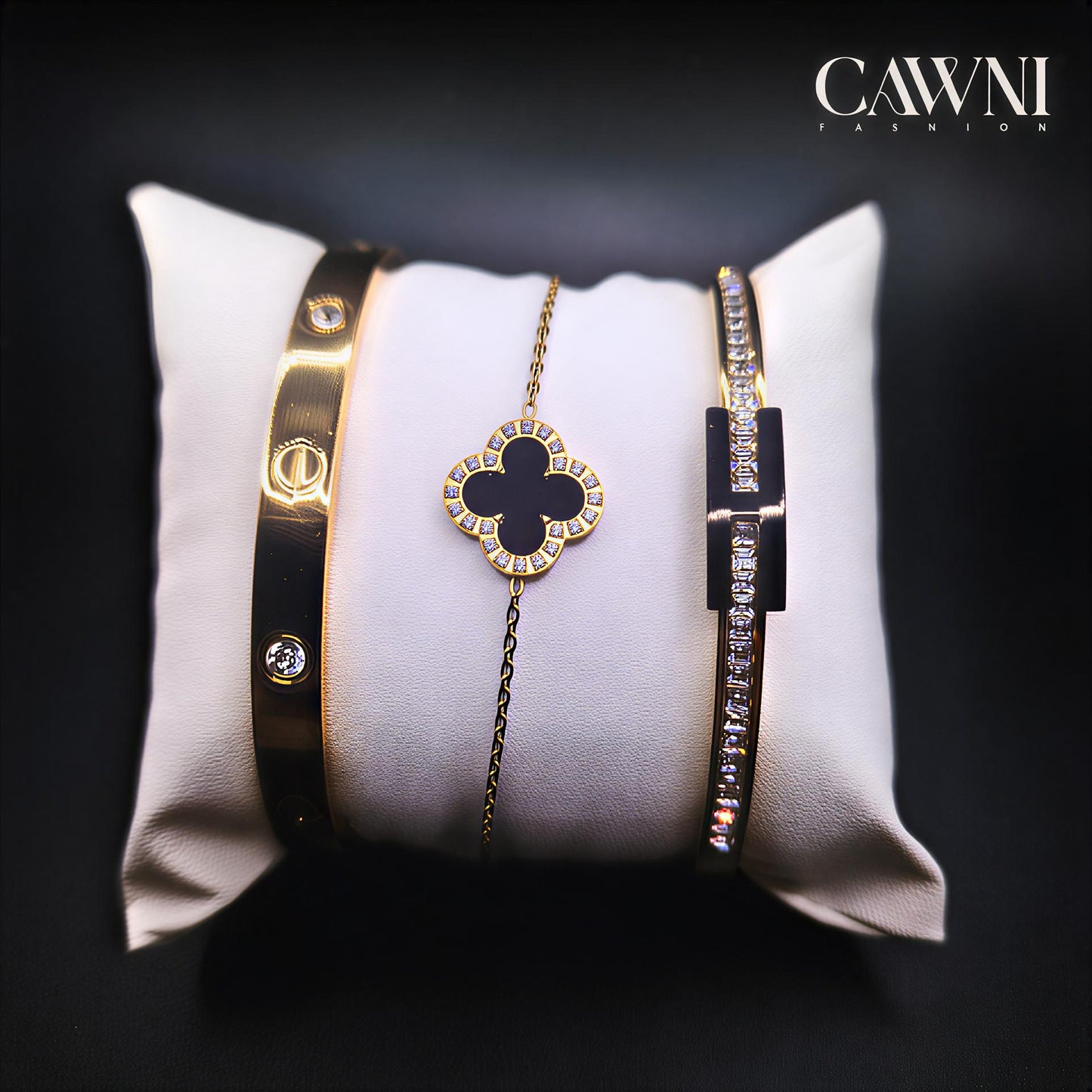 ens CartLeaf 3 bracelets Gold avec la boite