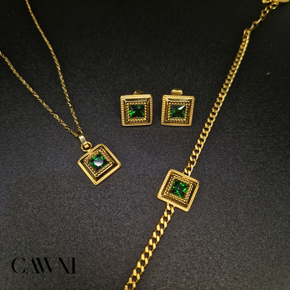 CAWNIfashion-Green Gem Ensemble