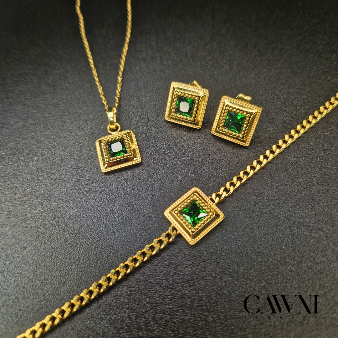 CAWNIfashion-Green Gem Ensemble