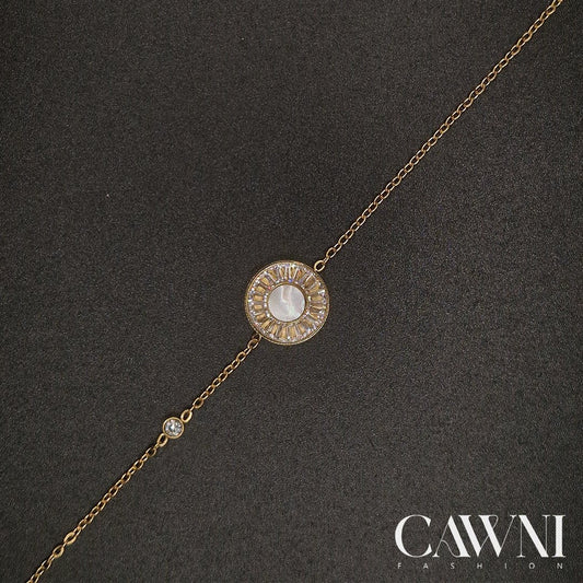 CAWNIfashion - golden moon gourmette - CAWNIfashion