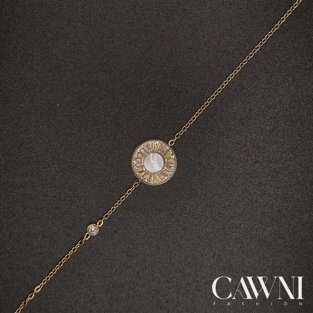 CAWNIfashion - golden moon gourmette - CAWNIfashion