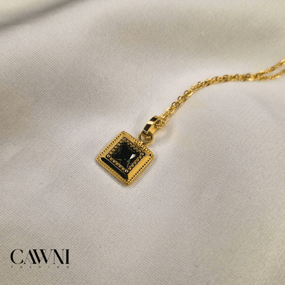 CAWNIfashion - Green Gem collier - CAWNIfashion