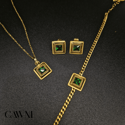 CAWNIfashion - Green Gem Ensemble - CAWNIfashion