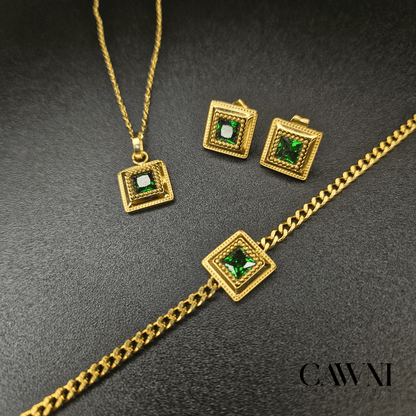 CAWNIfashion - Green Gem Ensemble - CAWNIfashion