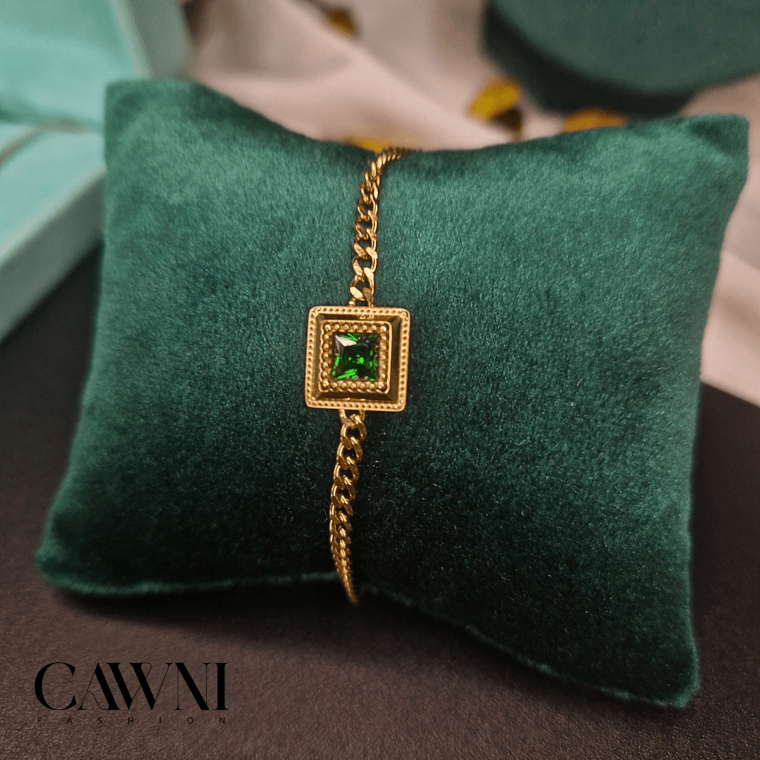 CAWNIfashion Green Gem Gourmette - CAWNIfashion