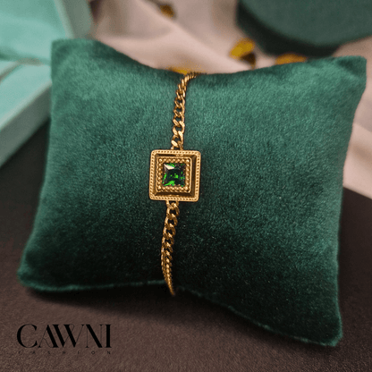 CAWNIfashion Green Gem Gourmette - CAWNIfashion