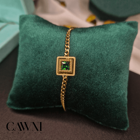 CAWNIfashion Green Gem Gourmette - CAWNIfashion