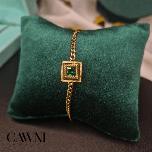 CAWNIfashion Green Gem Gourmette - CAWNIfashion