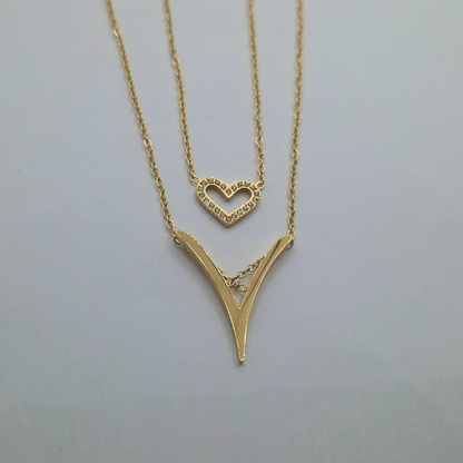 double heart collier - CAWNIfashion