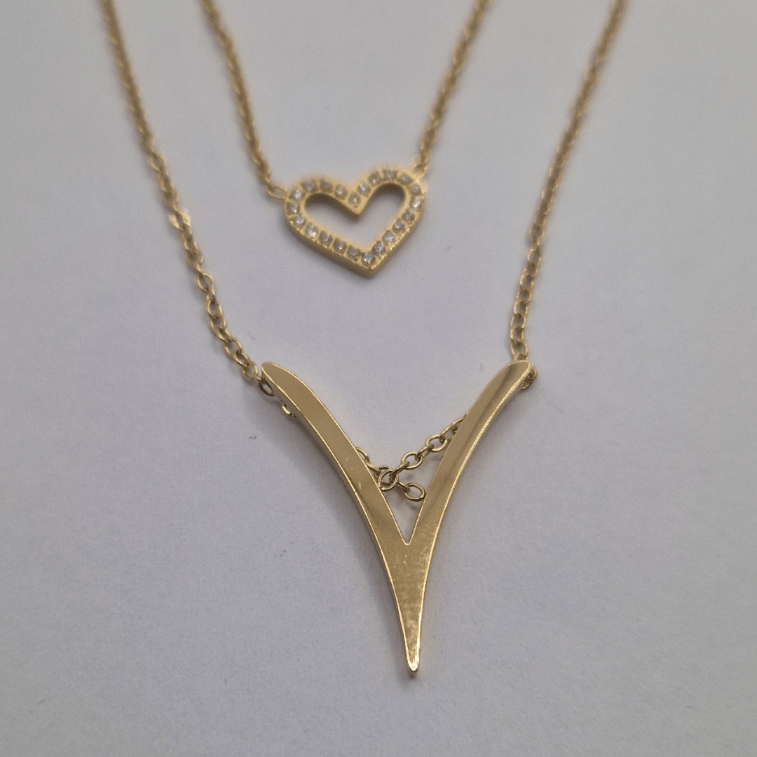 double heart collier - CAWNIfashion