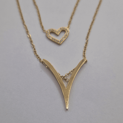 double heart collier - CAWNIfashion