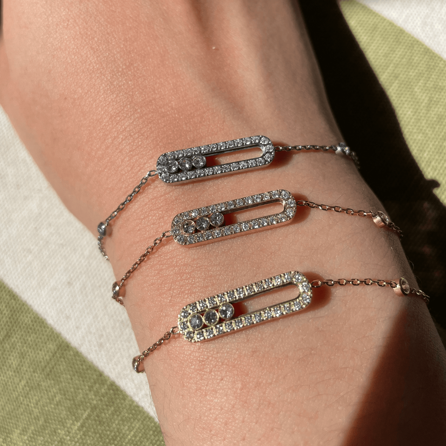 Ensemble whispers of light ( collier + gourmette) - CAWNIfashion